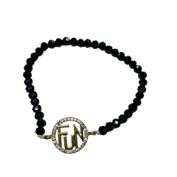 2/$20💥 Farah Jewelry Glass Stone "FUN" Bracelet - Picture 7 of 9